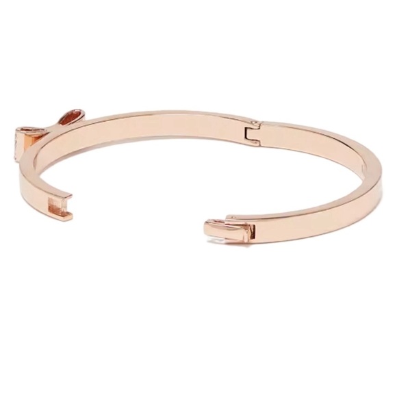 KATE SPADE • Rose Gold Ready Set Bow Bangle Bracelet - Picture 2 of 5